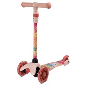 Трехколесный самокат "CITYRIDE", колеса PU 120/76, Abec-5, размер 53х23х70 см, Коралловый с принтом. CR-S4-05UCB