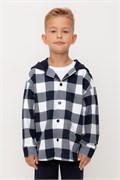 КР 302681/индиго,клетка виши к534 рубашка для мальчика  КР 302681/индиго,клетка