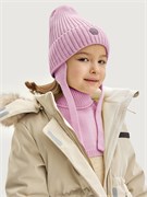 Комплект шапка и манишка  12з16025 пудра  12з16025-3