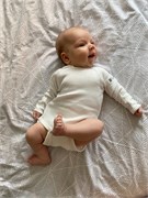 Боди на молнии с длинным рукавом Рубчик Сахар 43100956 43100956