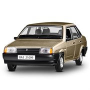 ТМ "Автопанорама" Машинка металлическая 1:22 ВАЗ 21099, золотой перламутр JB1200156