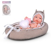 ТМ "Amore Bello" Пупс 25 см, русский язык, Шаинский, с аксессуарами: кокон серый JB0213690
