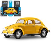 ТМ "Автопанорама" Машинка металлическая, 1:28 Volkswagen Classical Beetle 1967, желтый,в/к 17,5*12,5 JB1251658