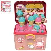 Игровой набор 2в1  "Кафе-мороженое", розовый цвет, в комплекте игрушечные продукты, посуда, в/к 16, JB0213762