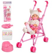 ТМ "Amore Bello" Пупс 33 см, русский язык, Шаинский, пьет и писает: розовый JB0213700