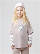КР 302809/кофейный меланж к575 фуфайка (футболка) для дев КР 302809/кофейный меланж
