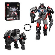 Робот-трансформер с оружием, трансформация в гориллу, цвет темно-серебристый, в/к 20*9*26см JB0214093