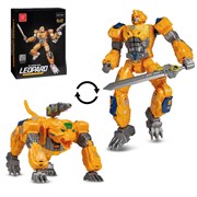 Робот-трансформер с оружием, трансформация в леопарда, цвет желтый, в/к 20*9*26см JB0214095