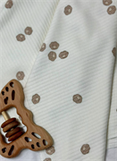 Пеленка интерлок Лапки Рубчик Экрю Размер 85*130 Артикул 9130098513 9130098513