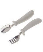 Силиконовая ложка и вилка + металл - Sand LV0001/214
