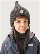 Комплект шапка и манишка 12м21126 кофе  12м21126-1