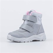 152315-36 Утепленные ботинки для девочки серый 152315-36