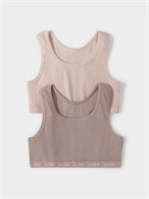 К 1196-2уп/персиковый румянец,кофейный набор майка-топ для дев К 1196-2уп/персиковый