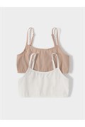 К 1197-2уп/нюдовый беж,сахар набор майка-топ для дев К 1197-2уп/нюдовый беж
