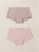 К 1968-2уп/кофейный,дымчатая роза,ромашки набор трусы для дев К 1968-2уп/кофейный