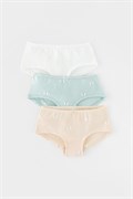 К 1964-3уп/голубой опал,персиковый зефир,бабочки трусы для дев К 1964-3уп/голубой опал