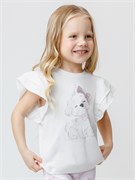 КР 302708/молочный 0103 к711 фуфайка (футболка) для дев КР 302708/молочный 0103