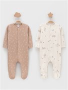 К 6541-2уп/кремовый Н108,бежевый Н105 набор комбинезон (слип) яс  К 6541-2уп/кремовый Н108