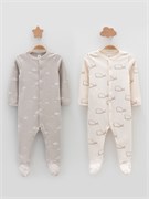 К 6541-2уп/кремовый Н289,молочный Н288 набор комбинезон (слип) яс  К 6541-2уп/кремовый Н289
