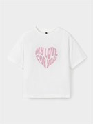 КР 303016/молочный к719 фуфайка (футболка) для дев  КР 303016/молочный к719