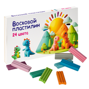 Пластилин для детской лепки "Восковой пластилин 24 цвета" DMR24