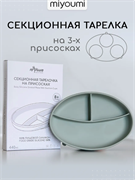 Силиконовая секционная тарелка на присоске - Sage TS0001/250