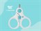 Маникюрные ножницы для новорожденных с замочком, цвет голубой RPS-001-B