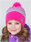 Шапка с помпоном "Забава" ( розовый) 14w22-042