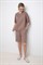 Е 20097/холодный какао пижама женская (фуфайка, шорты) - фото 48445