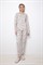 Е 20095/бежевый,цветочный этюд пижама женская (джемпер, брюки) - фото 48453