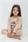 К 1581/нюдовый беж,сердечки пижама детская (фуфайка дл.рукав, брюки)  К 1581/нюдовый беж
