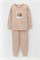 К 1581/нюдовый беж,сердечки пижама детская (фуфайка дл.рукав, брюки)  К 1581/нюдовый беж