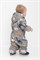 ВК 60085/н/33 УЗГ комбинезон детский серо-коричневый, смешные динозавры ВК 60085/н/33 УЗГ