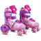 Набор CITYRIDE роликовые коньки-квады, шлем, защита, колёса PU 80 и 40 мм белый-розовый,(XS (26-29) JB8800101