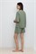 Е 20082/нефритовый пижама женская (фуфайка, шорты)  Е 20082/нефритовый