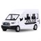ТМ "Автопанорама" Машинка металлическая 1:52, Ford Transit, белая, откр. двери, инерция, в/к 17,5*12 JB1251633