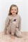 К 1598/темно-бежевый,пятна леопарда пижама детская (фуфайка дл.рукав, брюки)  К 1598/темно-бежевый