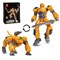 Робот-трансформер с оружием, трансформация в леопарда, цвет желтый, в/к 20*9*26см JB0214095