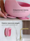 Силиконовая тарелка детская на присоске с ложкой -Baby pink T0001/234