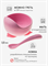 Силиконовая тарелка детская на присоске с ложкой -Baby pink T0001/234