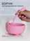 Силиконовая тарелка детская на присоске с ложкой -Baby pink T0001/234