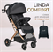 Коляска детская прогулочная COSTA Linda Comfort (Black/Черный) LC-02